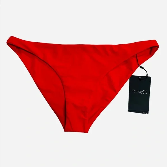 Hurley Women's Quick Dry Compression Surf Bikini Bottom Red Size XL - Picture 8 of 10